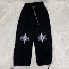【完売品】HI-LANDER Y2K スウェットパンツ ロゴ 黒 L