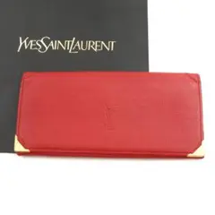 ✨極美品✨ Yves Saint Laurent 長財布 YSL 刻印 金具