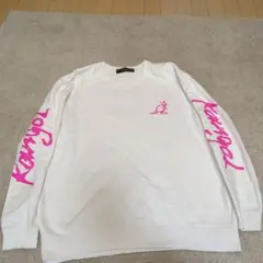 ※値下げ※【カンゴール】Kangol ホワイト長袖Tシャツ　ロゴいり