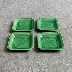 はらぺこ 手作り 民平焼 白磁小皿 6枚 ひらひら 波型小皿 手仕事 民藝 窯元【和陶器 グレー 赤