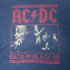 超！カッコいい♬　AC/DC Tシャツ　BACK IN BLACK　‘80