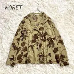 コレット KORET レナウン ブラウス シャツ 金ボタン ボタニカル 鎖柄