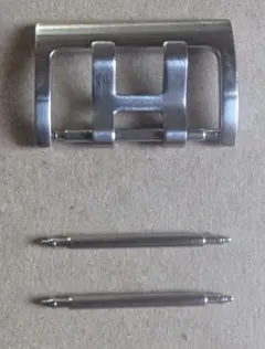 ハミルトン HAMILTON カーキ フィールド用純正尾錠・バネ棒２　22ｍｍ