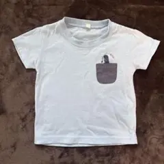 ライトブルー ポケット付き Tシャツ 95cm