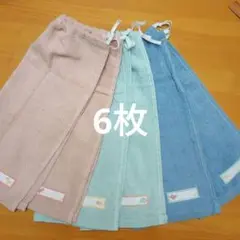 おりこうタオル　おりこうエプロン　6枚 ゴムひも　シンプル　きょうりゅう