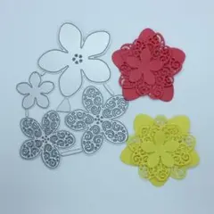 カッティングダイ　お花　スクラップブッキング　フラワー【I003】