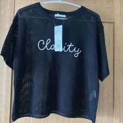 ロゴコード刺繍メッシュニット【新品】
