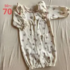Petitmain 2wayロンパース　フリル花柄ドレスオール