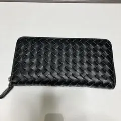Bottega Veneta タイプ ブラックレザー長財布