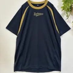 Buffaloes オリックス　半袖Tシャツ　ネイビー×ゴールド　メンズL
