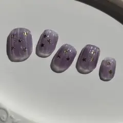 メンズネイルチップ　星　バカラ　サイズオーダー