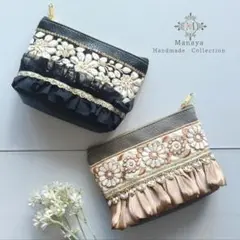 アウトレット品　ファスナーポーチ2個