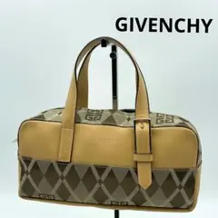 良品 GIVENCHY 総柄 ハンドバッグ キャンバス レザー