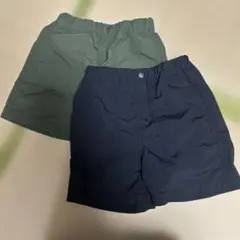 カーキ・ブラック ハーフパンツ 2点セット