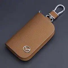 マツダ MAZDAキーケース レザー 革 キーカバー 高級 茶色 オシャレ1