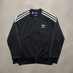 adidas 3本ライン　トラックジャケット 黒　140cm
