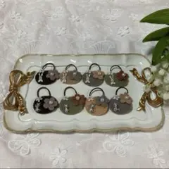 ♡うさちゃん&ねこちゃんのパーツが付いた可愛いバッグのモチーフ♡