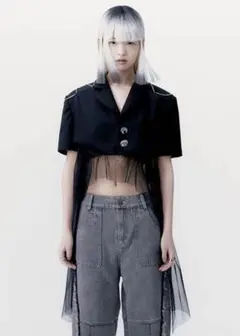 【anno mundi】Drape Stitching Short Jacket