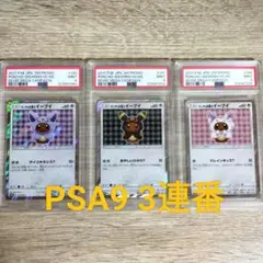 ポンチョを着たイーブイ PSA9 3連番セット