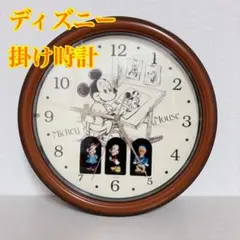 ディズニー レトロ 掛け時計 からくり時計 音楽 6曲収録 電池 音量調節