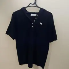 フード付き ブラックポロシャツ WEAR THE PHILOSOPHY