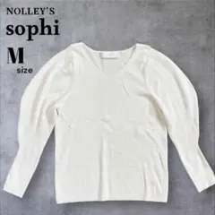 NOLLEY'S sophi ノーリーズソフィ Vネック カットソー ラメ M
