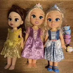 ディズニープリンセス　トドラードール3体セット