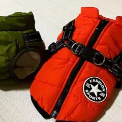 犬の服ペットドッグウェア散歩コートレインコートレッドXXL暖か