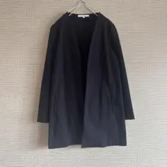 【美品】UNTITLED☆ノーカラージャケット ロング ジャージー素材 日本製