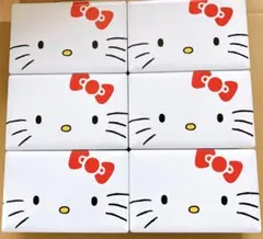 新品未使用　長登屋ハローキティプリントクッキー空缶　6缶　※クッキー無し
