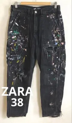 ZARA ザラ　ペインターダメージパンツ