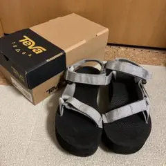 テバ 厚底サンダル　25㎝　シルバー
