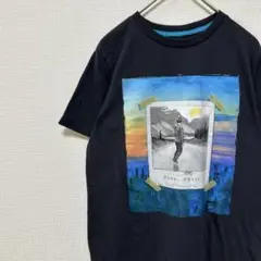 OLD NAVY Tシャツ スケーター アートプリント 黒 古着
