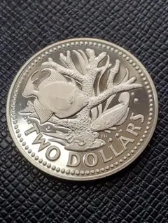 バルバドス 1973年 10ドル銀貨/白銅貨 2枚 バルバドス 1973年 10ドル銀貨/白銅貨 2枚