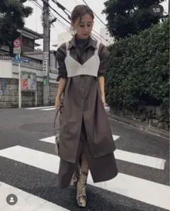 Ameriロングシャツワンピース