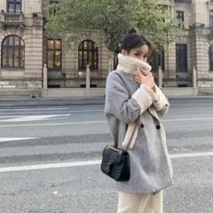 【ボア】ボアジャケット コート ショート丈 ビッグサイズ【防寒】
