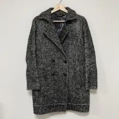 ポールスミスブラックレーベル ダブルブレステッド ロングコート モヘア 千鳥
