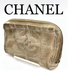 CHANEL ブランド ベージュ コインケース 小物 トラベルライン レディース