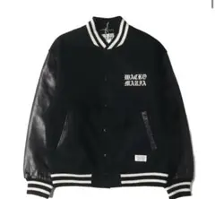 【最終価格】WACKO MARIA VARSITY JACKET-A L Wacko Maria - Logo-Embroidered Striped Wool-Blend and