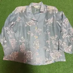 Sunmasa Seven 花柄シャツ 水色