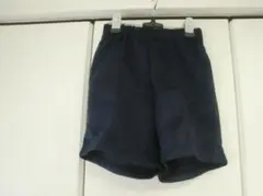 ☆ハーフパンツ キッズ 高学年 160(Ｓ) ポケット付 ネイビー ウエストゴム