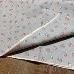 新品 未使用 アニマル ぬいぐるみ柄 ブルー 布 コットン 生地 212x51