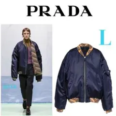 PRADA MA-1ジャケット トレンドミリタリー　サイズ48 オリーブグリーン 楽天市場】【中古】PRADA オーバーサイズナッパレザーボンバー