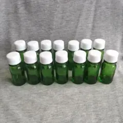 空きびん　14本　遮光　緑　5ml