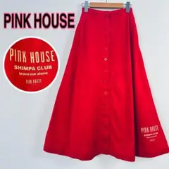 【Caroline・ほぼ未使用】PINK HOUSE 赤系フレアスカート 2025年最新】ピンクハウス カラー：レッド系 フレアスカートの