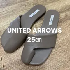 美品　ミュールサンダル　TILLETT レザートング　スクエアサンダル　25㎝