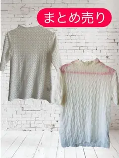 【美品】2点セット　GU グレイル GRL カットソー　レイアード　半袖