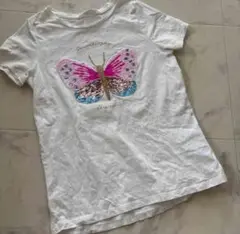 本日限定値下げ　H&M KIDS ビーズバタフライTシャツ