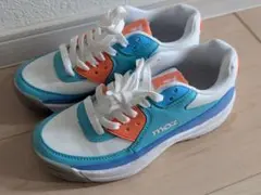 moz モズ レディース スニーカー M 23.0〜23.5cm 4E【ブルー】
