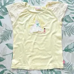【ミキハウス】 Tシャツ 120 女の子 黄色 イエロー バレエ バレリーナ